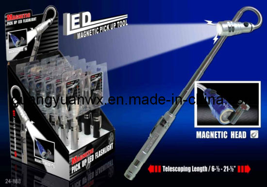 Herramienta de recogida magnética flexible / telescópica con luz LED (WXGY-T02)