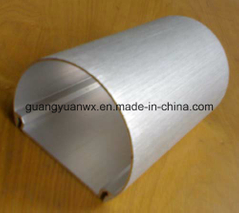Tubo mecanizado de aluminio anodizado ovalado de plata 2024