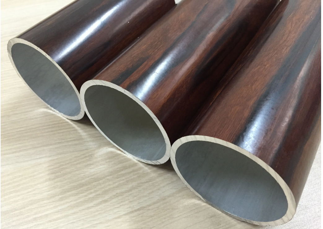 Tubo de aluminio de transferencia de grano de madera ovalada